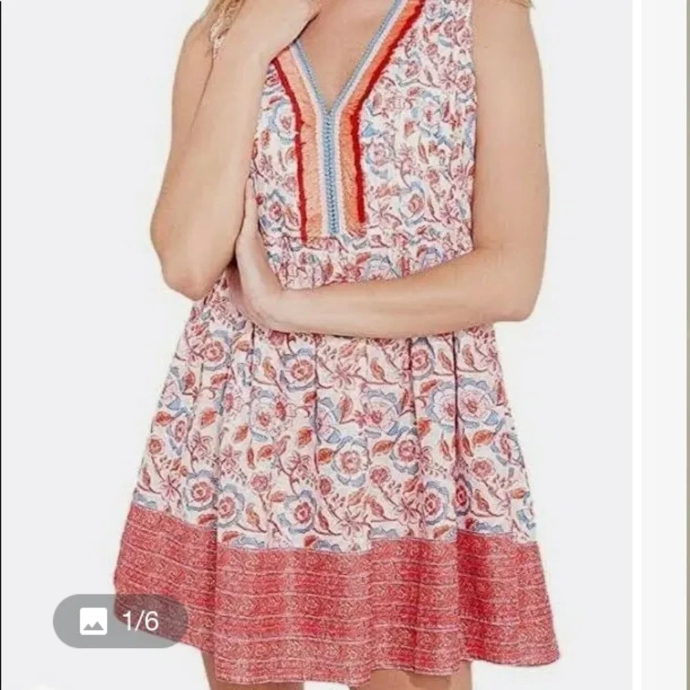 NWT Vineyard Vines floral print pin tuck dress - Picture 1 of 8